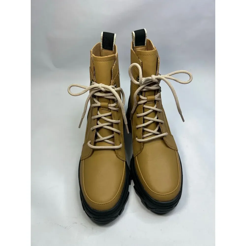 Sorel Brex Lace Bootie – Waterproof Leather Platform Boots, Black, Women’s 6.5 - Picture 4 of 11